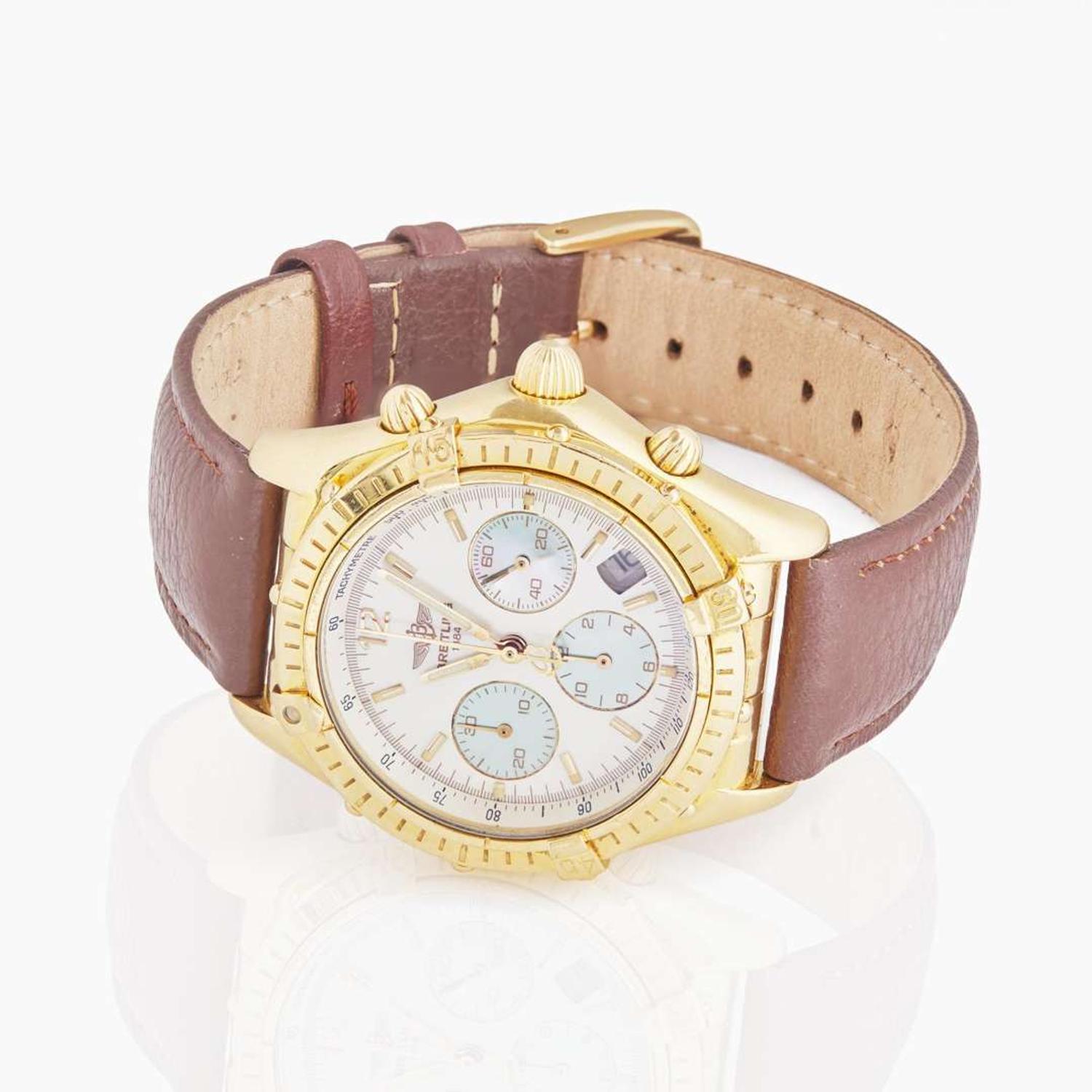 An 18K Yellow Gold Breitling Chronograph Cockpit K30012