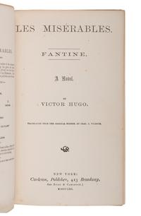 HUGO, Victor (1802-1885). Les Misérables . New York: Carleton, 1862.