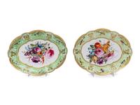 Three Coalport Green-Ground Porcelain Serving Dishes