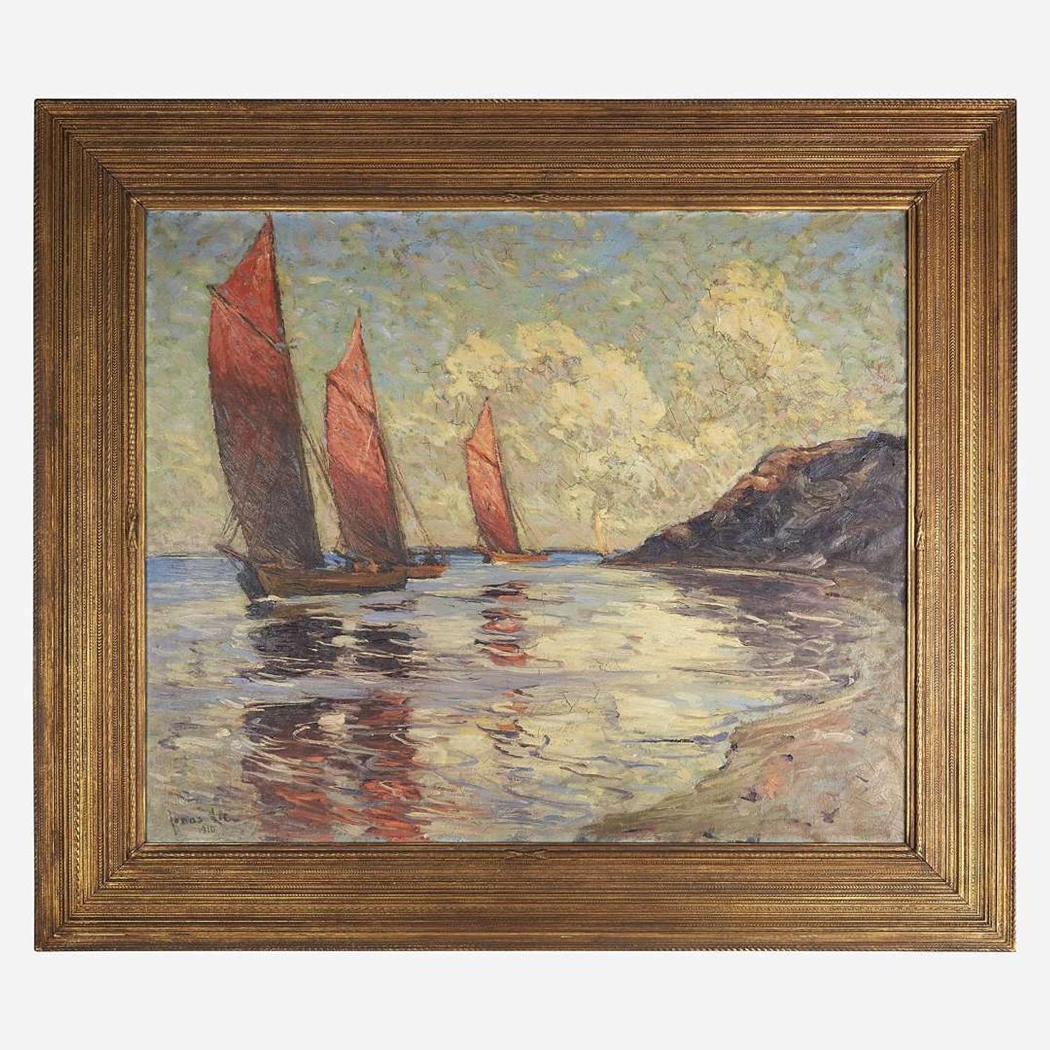 Jonas Lie (American/Norwegian, 1880–1940) Fishing Boats, Early Morning