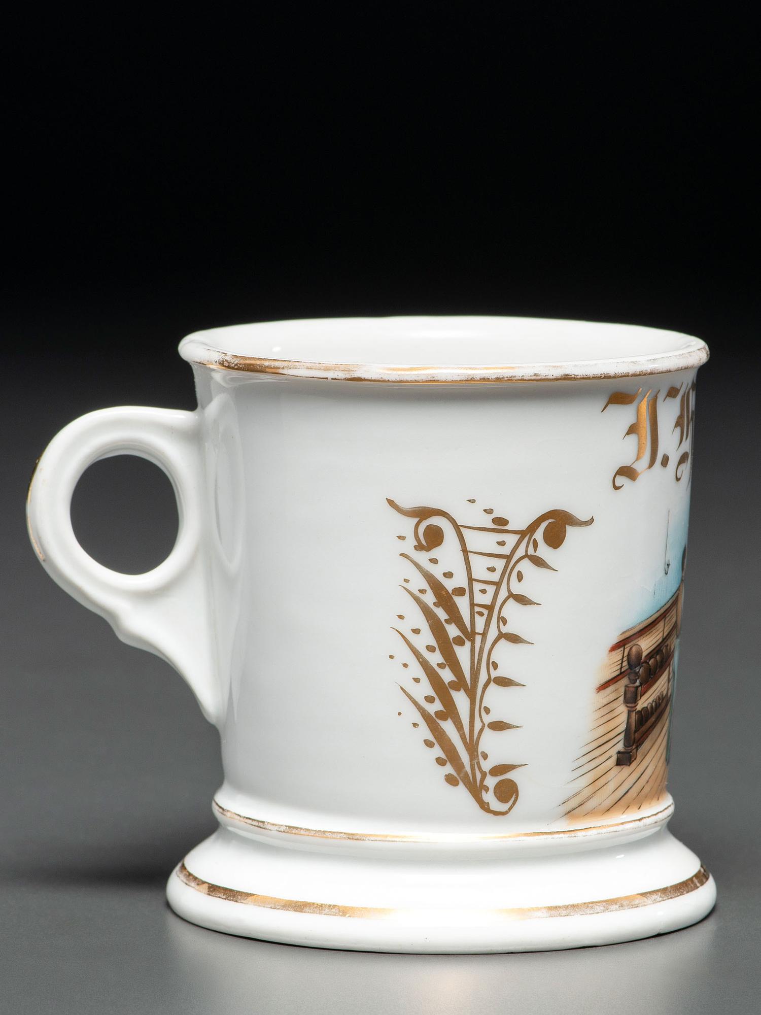 A Bowler's Porcelain Shaving Mug