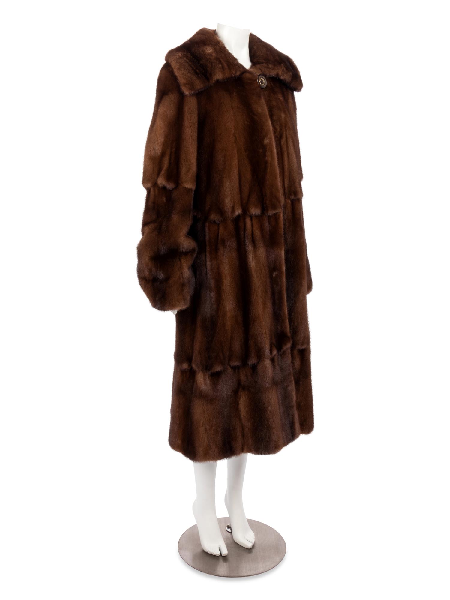 Birger Christensen Mink Fur Coat, 1990-2000s