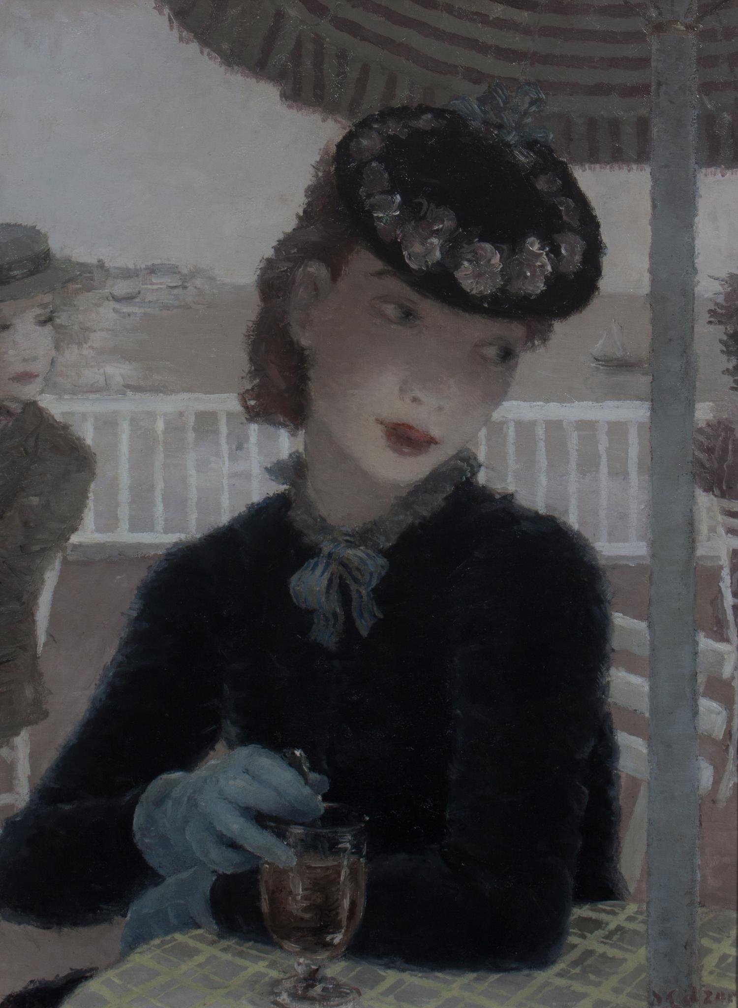Dietz Edzard, (German, 1893-1963), Au bar de la plage, 1937