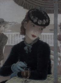 Dietz Edzard, (German, 1893-1963), Au bar de la plage, 1937