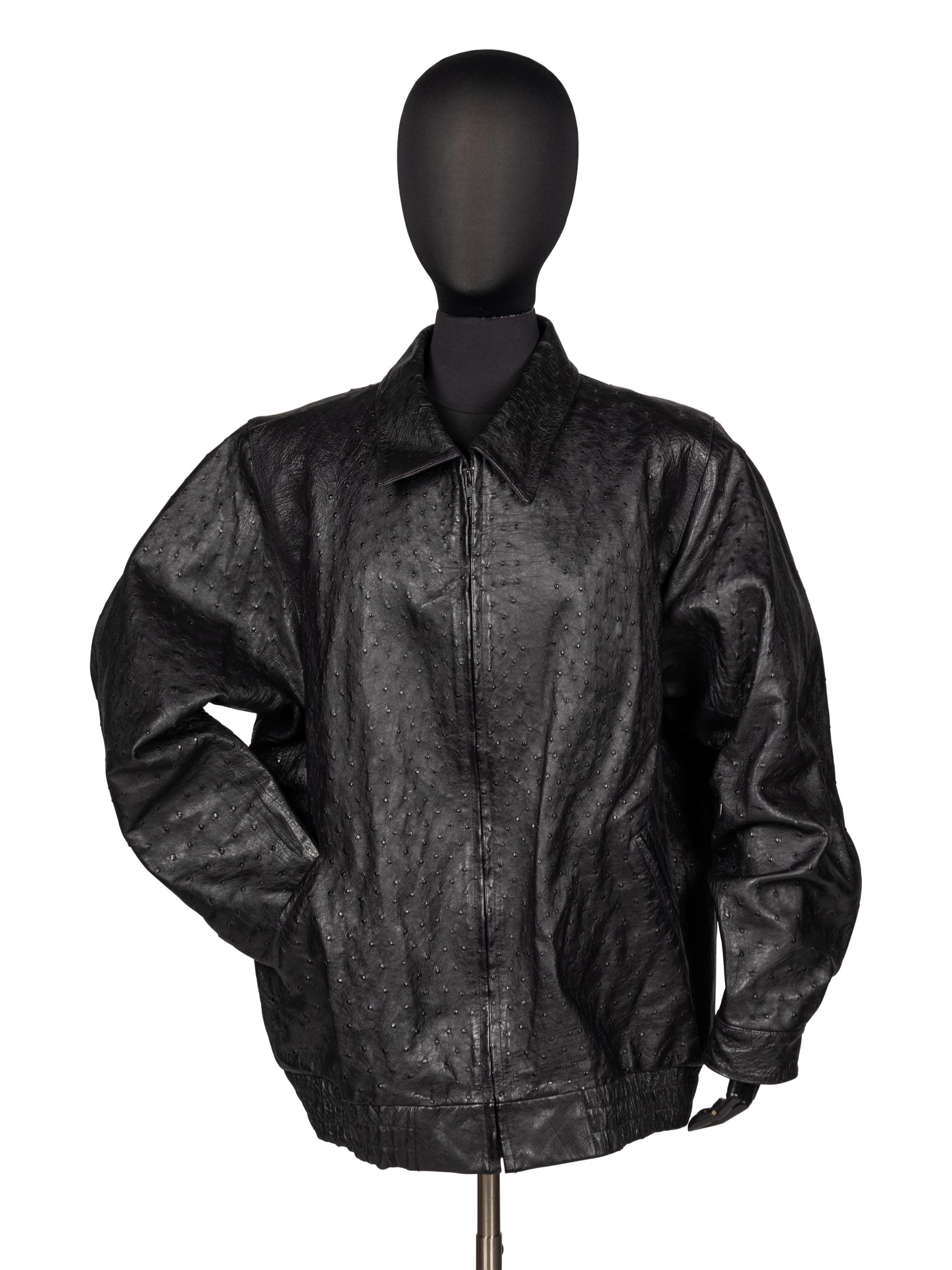 Mike Ditka's Personally Owned and Worn Ostrich Jacket: Bernini Beverly Hills