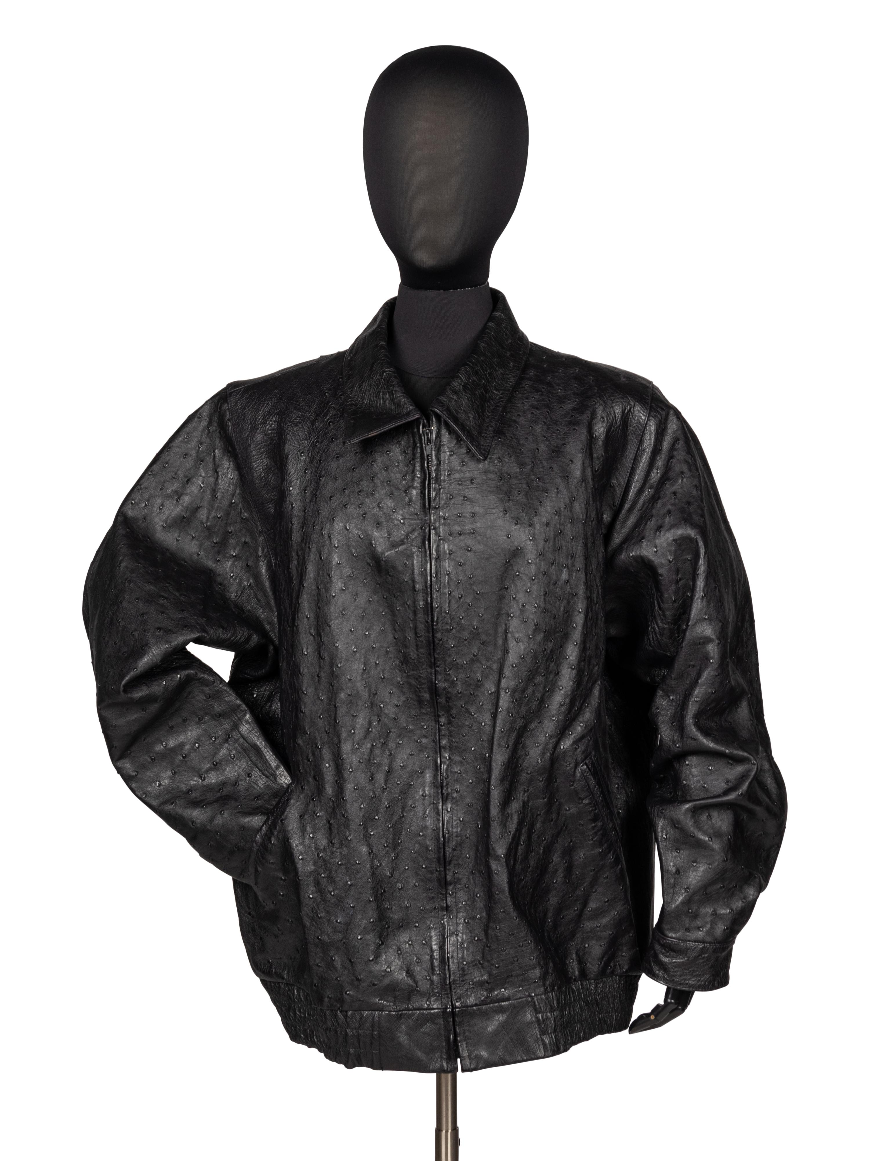 Mike Ditka's Personally Owned and Worn Ostrich Jacket: Bernini Beverly Hills