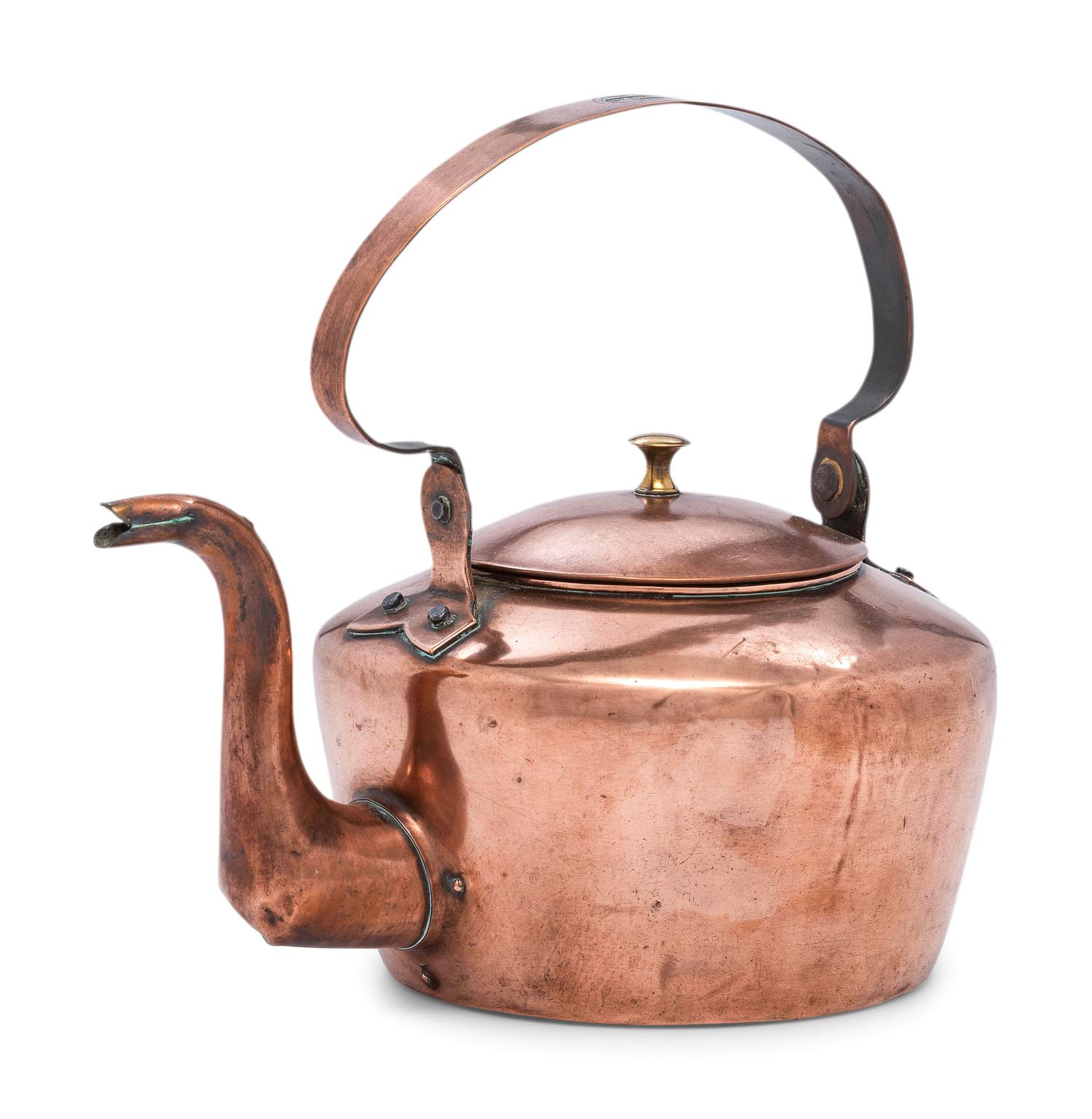 A Signed American Copper Tea Kettle