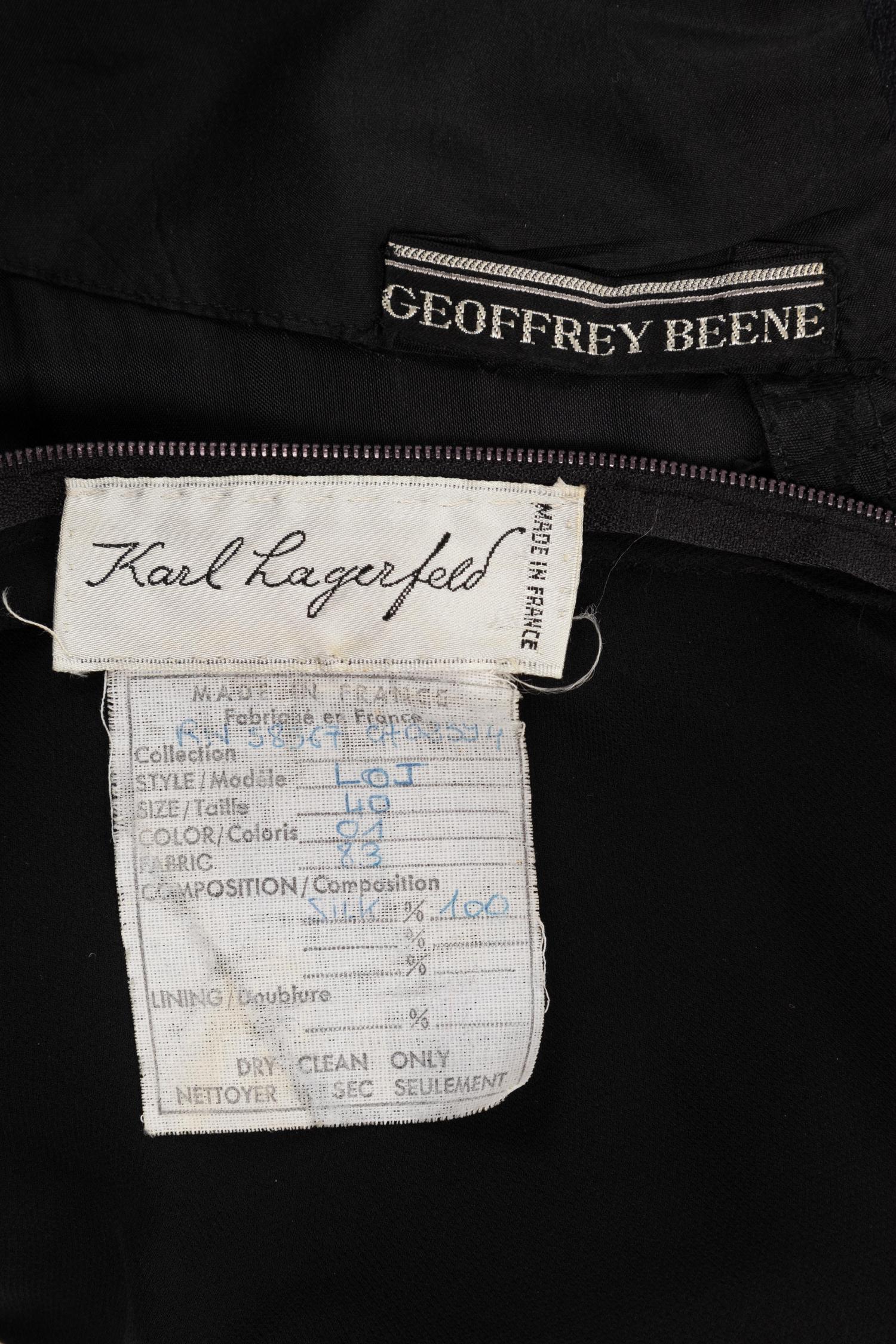 Three Vintage Designer Dresses: Norman Norell, Geoffrey Beene, Karl Lagerfeld, 1960-90s