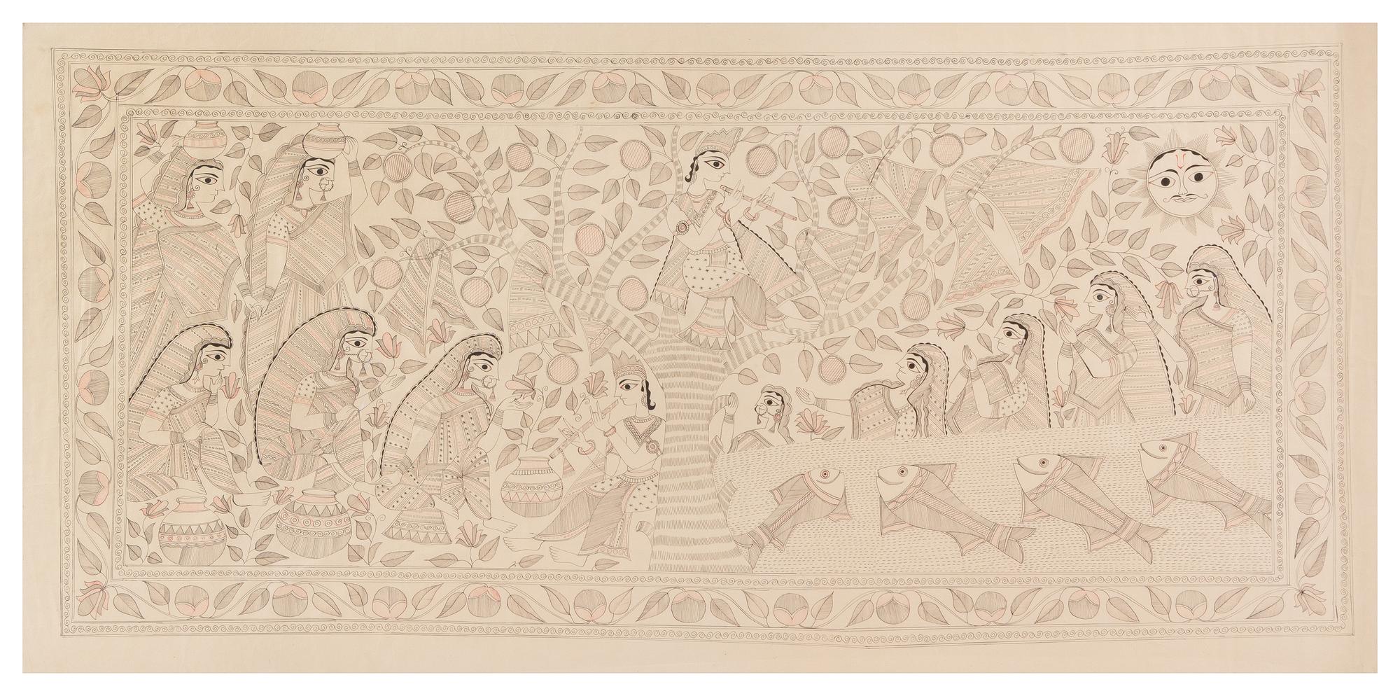 A Southeast Asian Ink on Paper Drawing