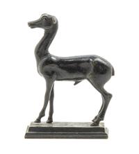 A Small Bronze Figure of a Deer Height 3 1/8 inches.