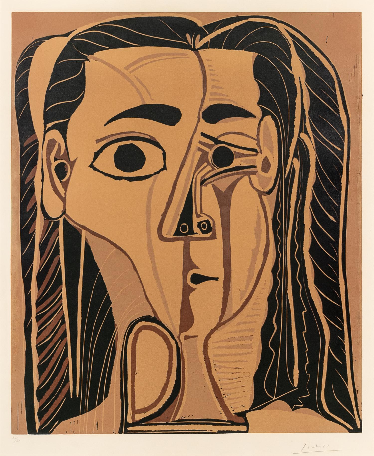 Pablo Picasso (Spanish, 1881–1973) Jacqueline au Bandeau de Face (Grand Tête de Femme) , 1962