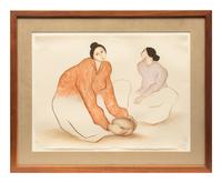 Two Works: Two Maidens, edition 34/100, Two Women and a Baby edition 131/200
