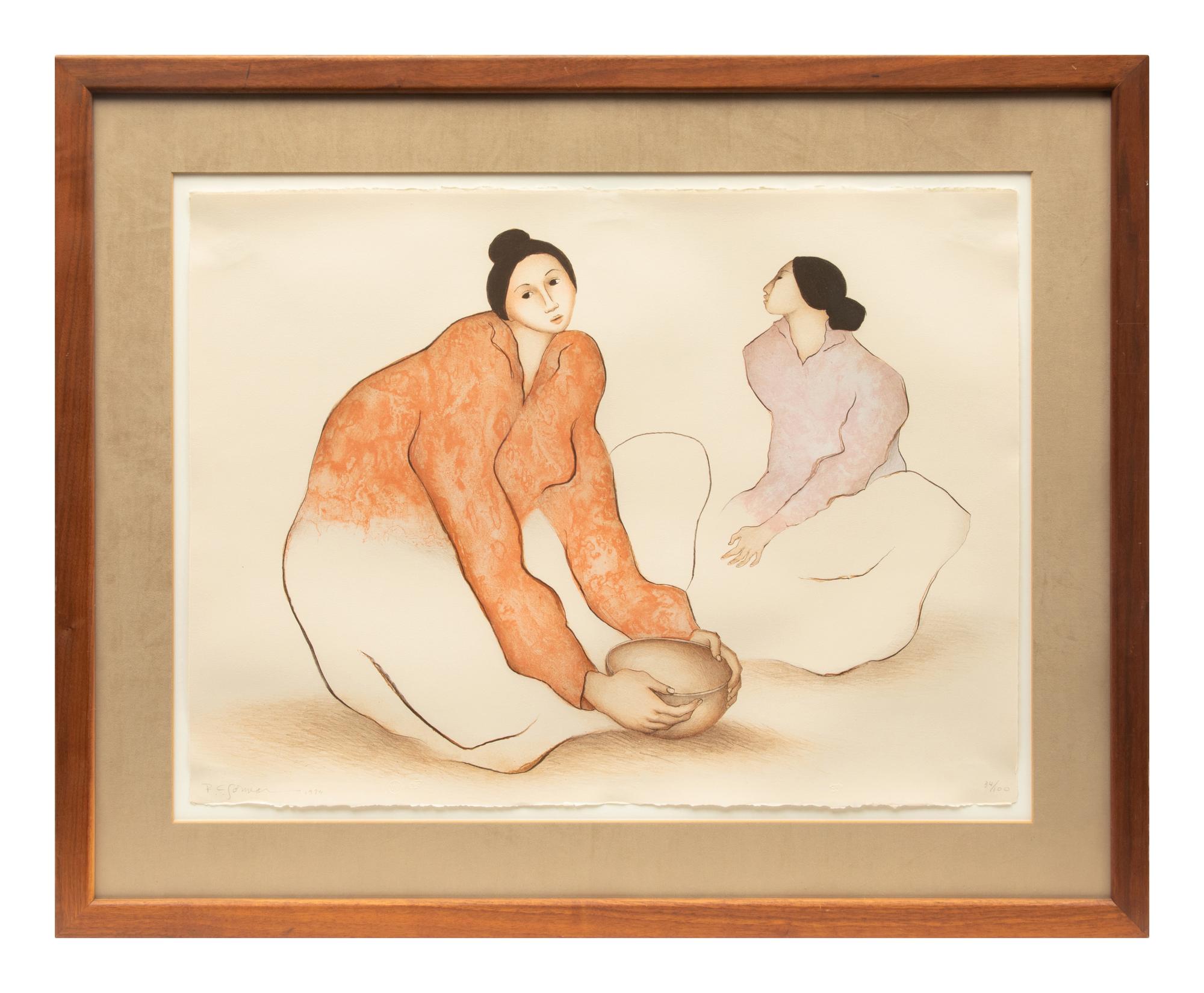 Two Works: Two Maidens, edition 34/100, Two Women and a Baby edition 131/200