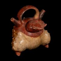 A Calima Terracotta Toad Effigy Alcarraza