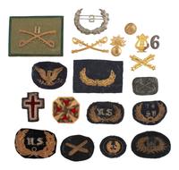 [MILITARIA] Collection of military insignia and cap devices from the Estate of Carroll J. Delery III