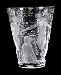 A Lalique Ondines Crystal Vase