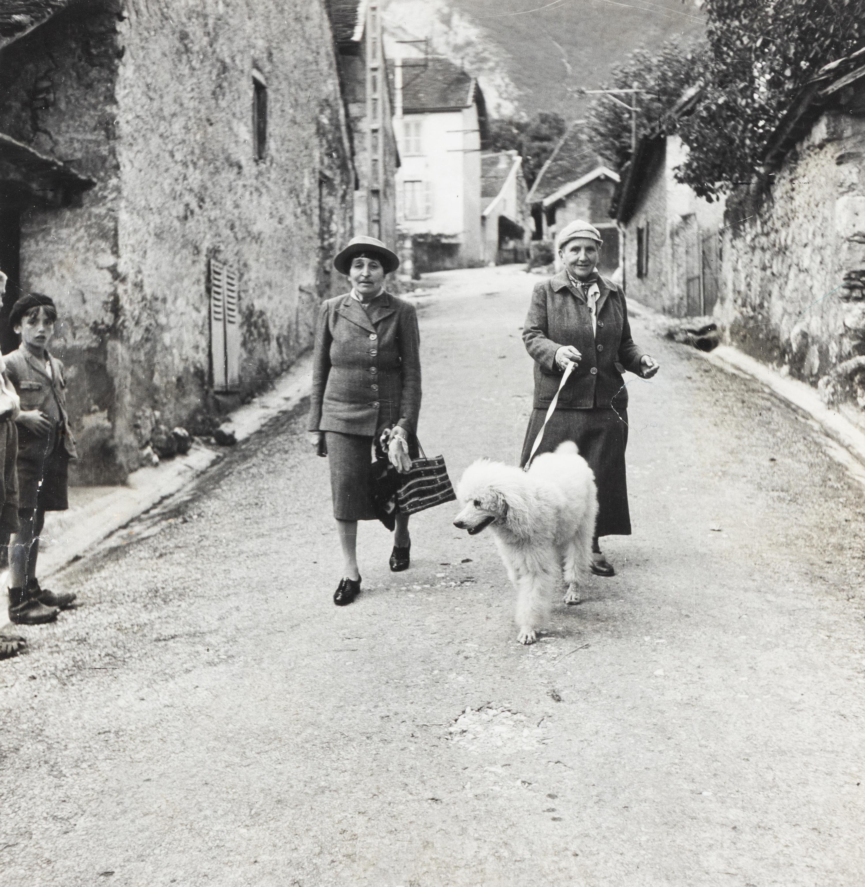 Carl Mydans (American, 1907–2004) — Alice B. Toklas and Gertrude Stein, with their poodle, Basket , 1944