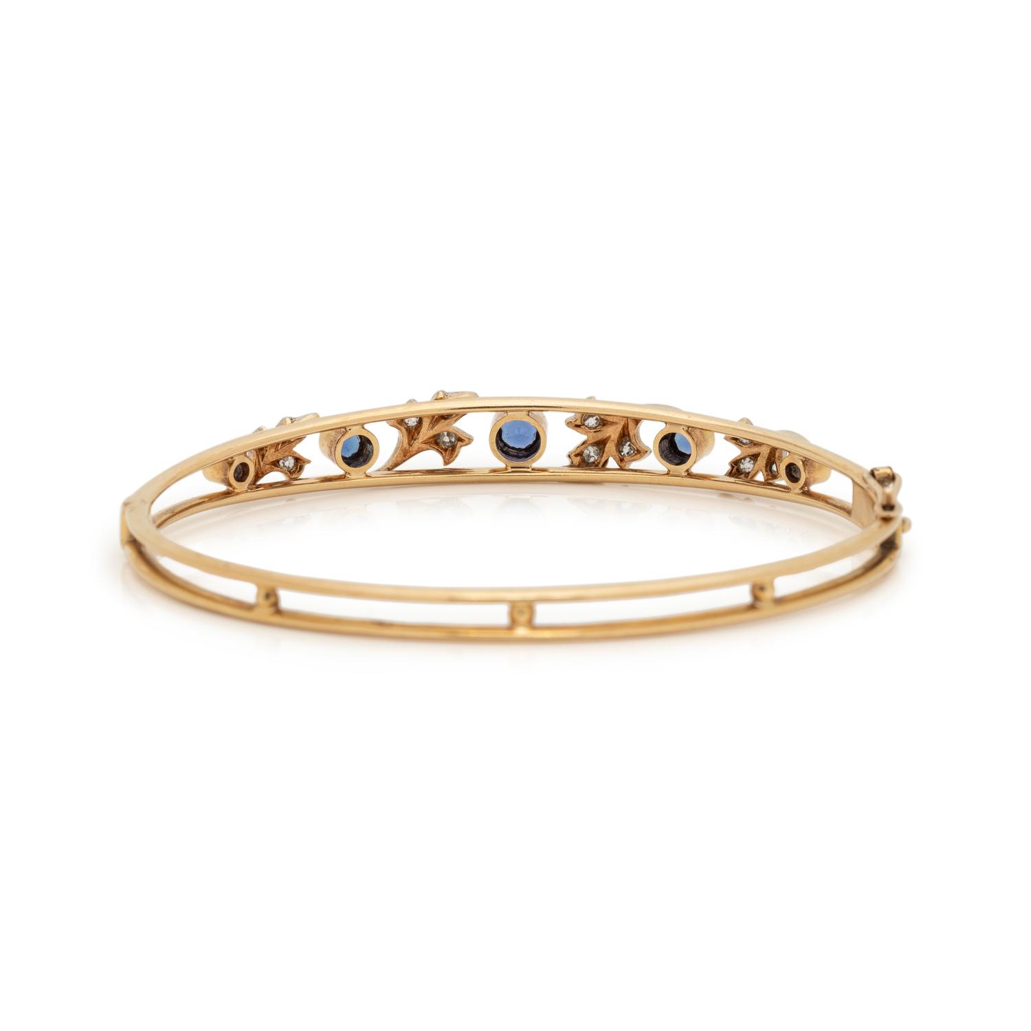 SAPPHIRE AND DIAMOND BANGLE BRACELET