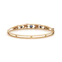 SAPPHIRE AND DIAMOND BANGLE BRACELET