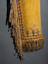 Kiowa Beaded Hide Leggings, with Dragonflies