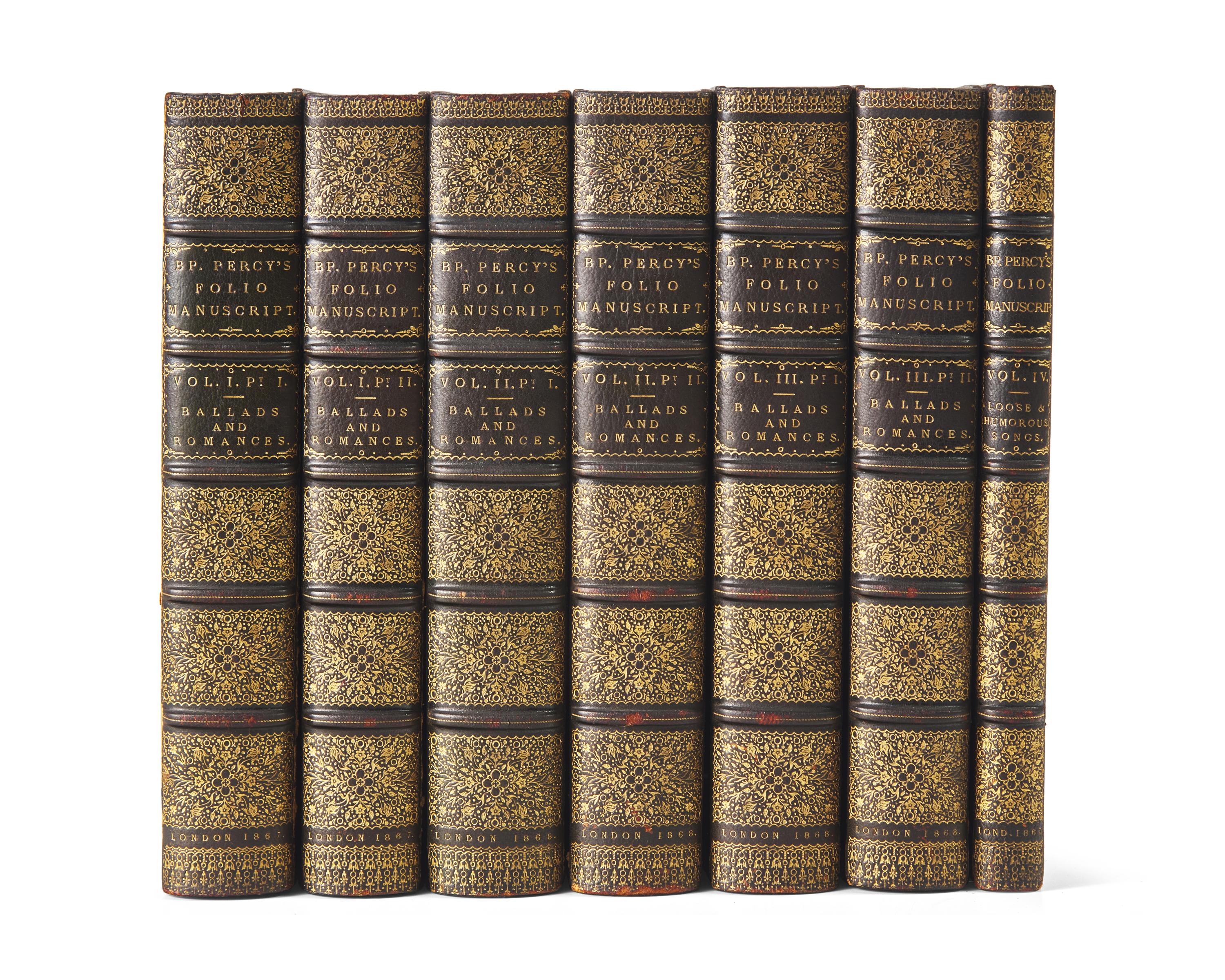 [Fine Bindings] [Percy, Bishop Thomas] Hales, John W., and Frederick J. Furnivall. Bishop Percy's Folio Manuscript