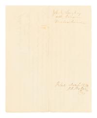 LINCOLN, Abraham (1809-1865). Autograph document, signed ("Lincoln & Herndon fr.d."). Logan County, Illinois, filed 19 March 1860.