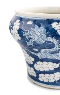Three Chinese Blue and White Porcelain Planters