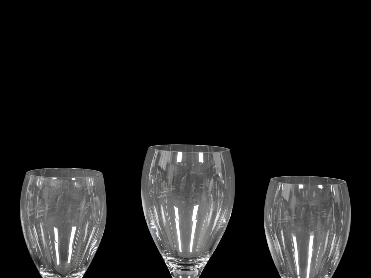 A Christofle Albi Glass Stemware Service