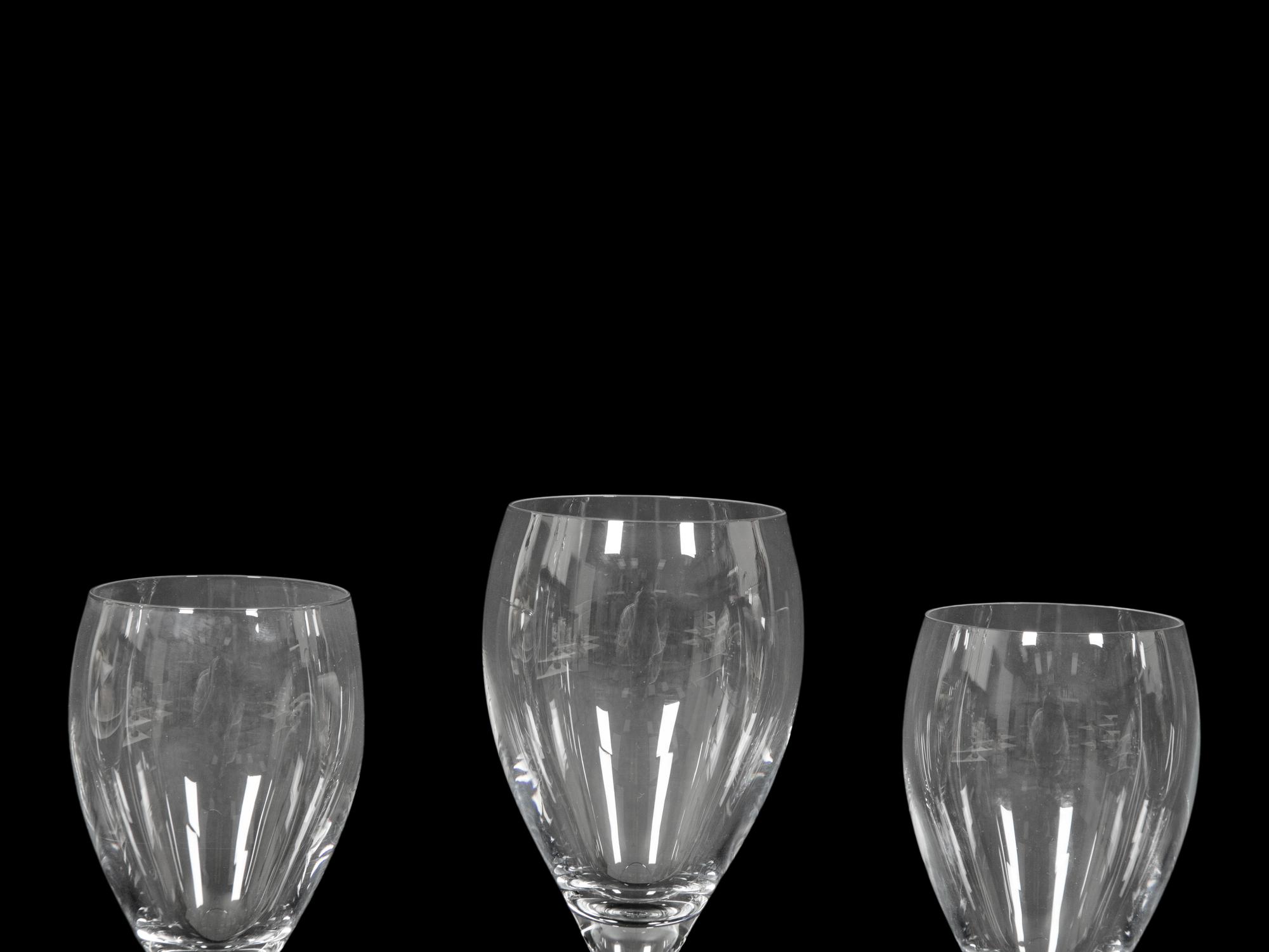 A Christofle Albi Glass Stemware Service