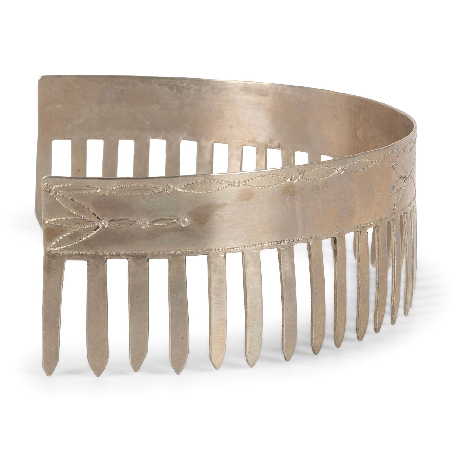 Menominee German Silver Hair Comb
