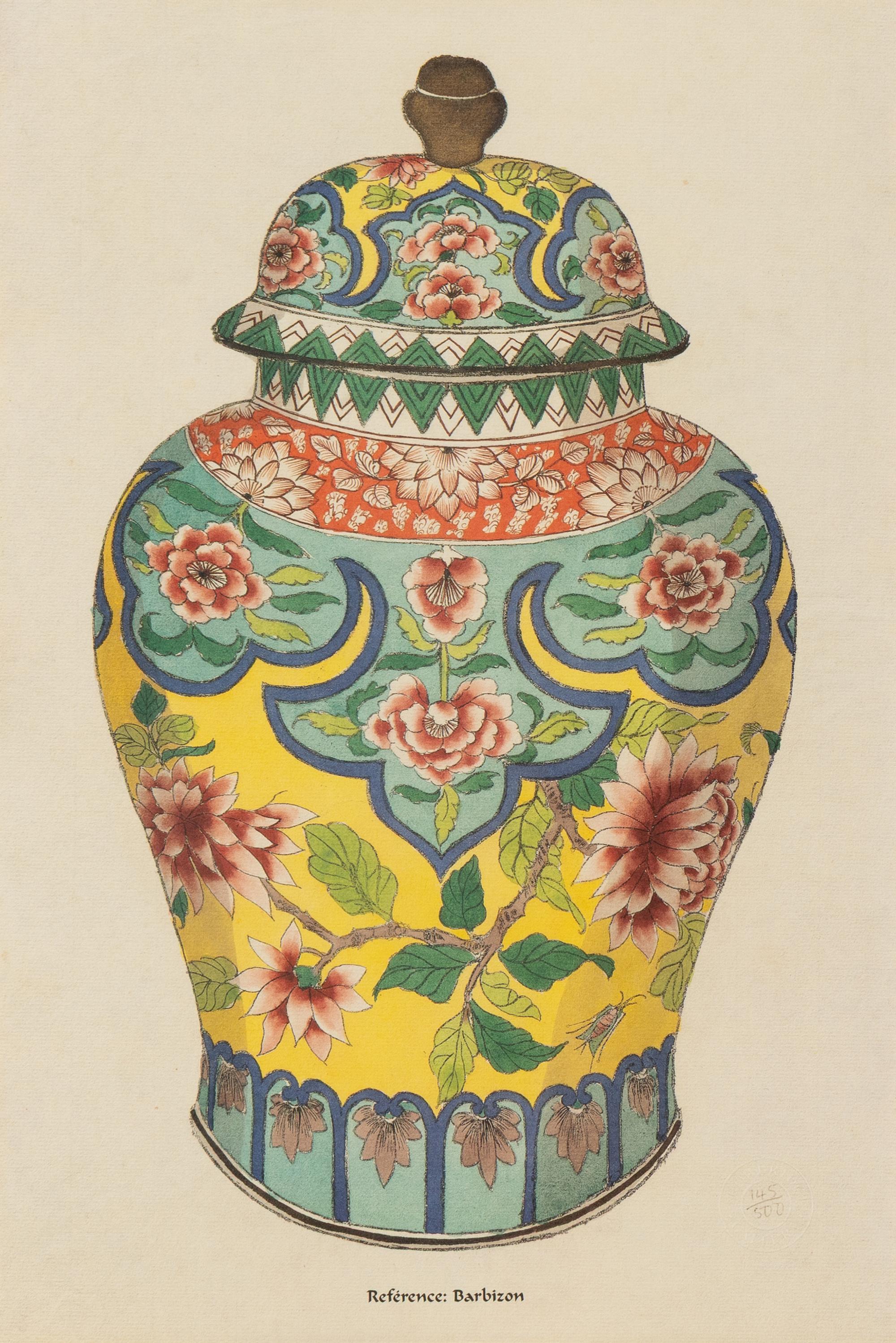 A Set of Six Framed Prints of Chinese Porcelain Vases