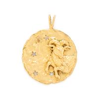 YELLOW GOLD ARIES ZODIAC PENDANT
