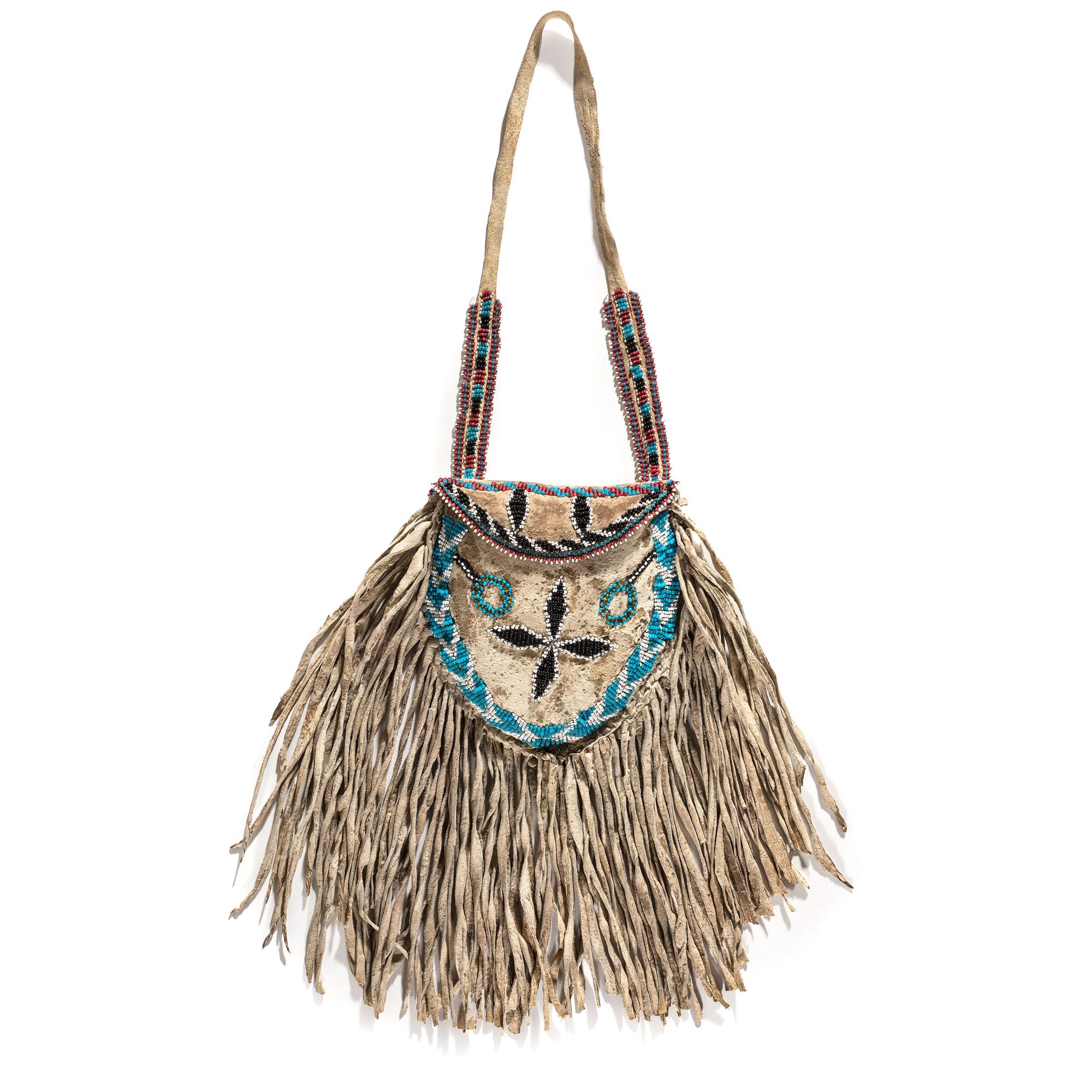Apache Beaded Hide Shot Pouch