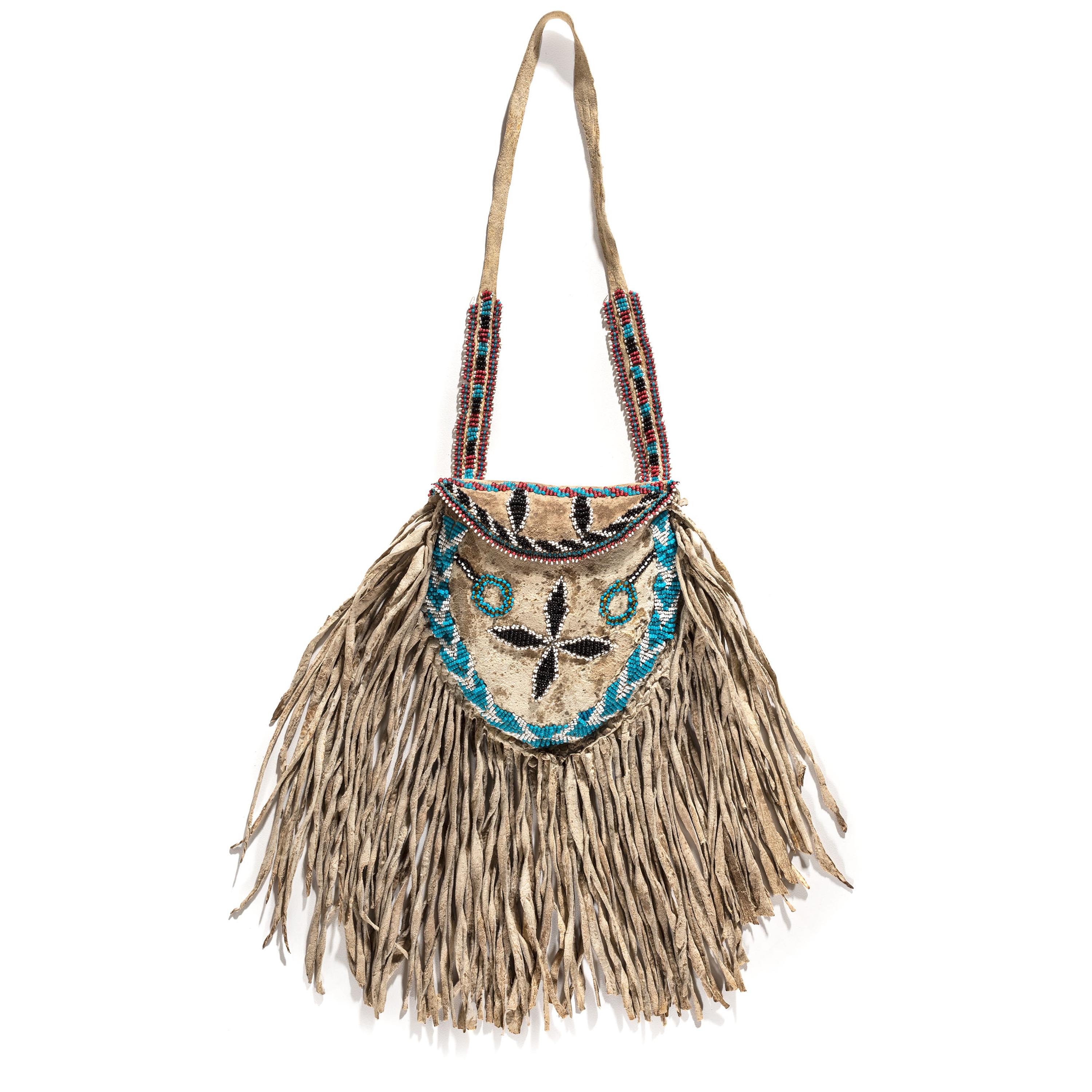 Apache Beaded Hide Shot Pouch