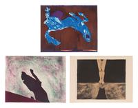Three Works: Taos Dog Under the Bench , edition 8/30; Voyeur Dog , edition 41/75; Roll Over Old Blue (State II), edition 41/50