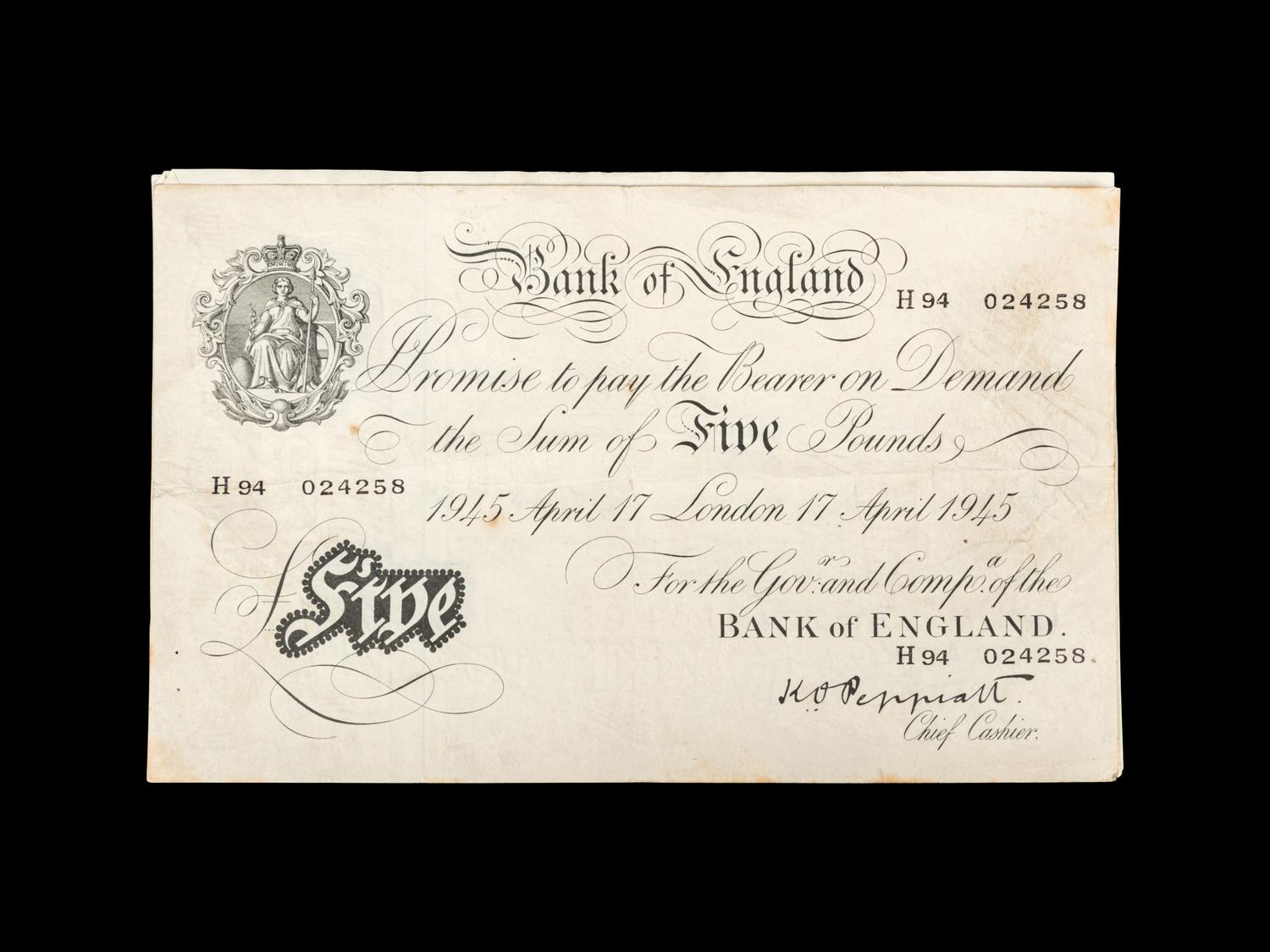 [GREAT BRITAIN] Five Bank of England 'White Fiver' 5-Pound notes