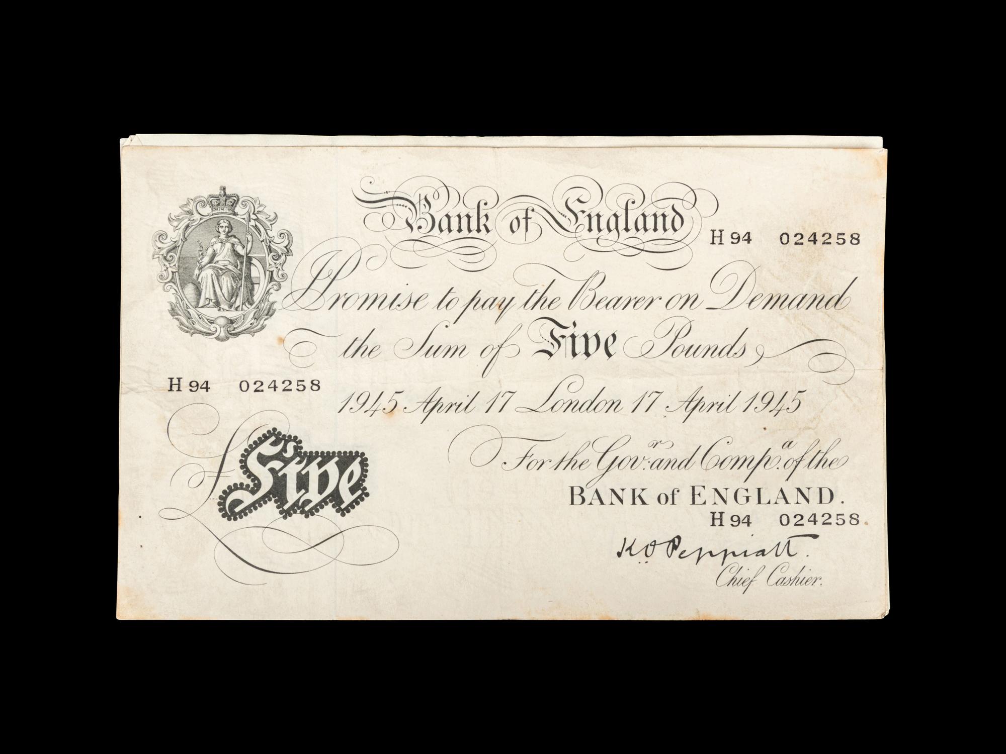 [GREAT BRITAIN] Five Bank of England 'White Fiver' 5-Pound notes