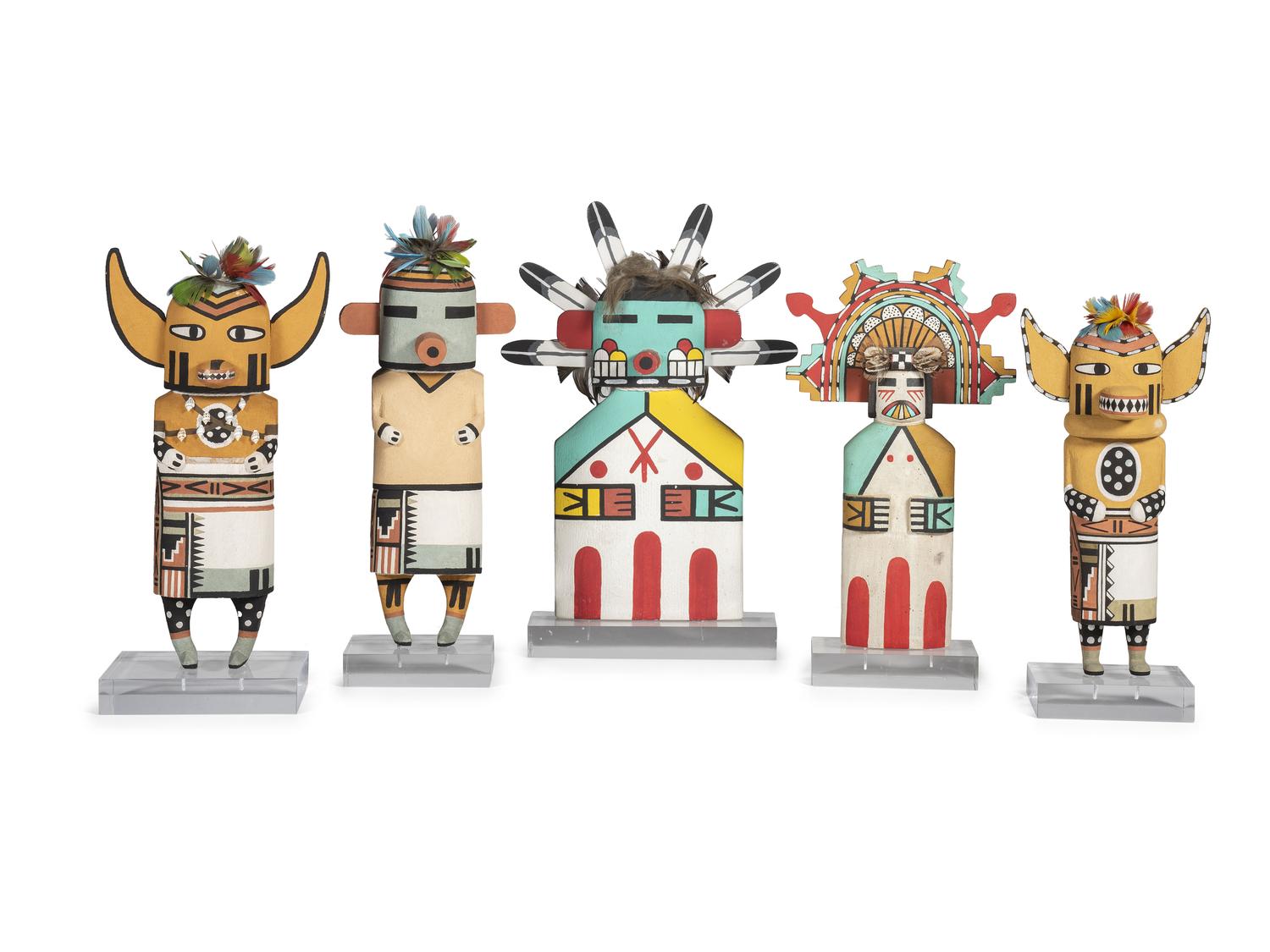 Collection of Hopi Katsina Dolls