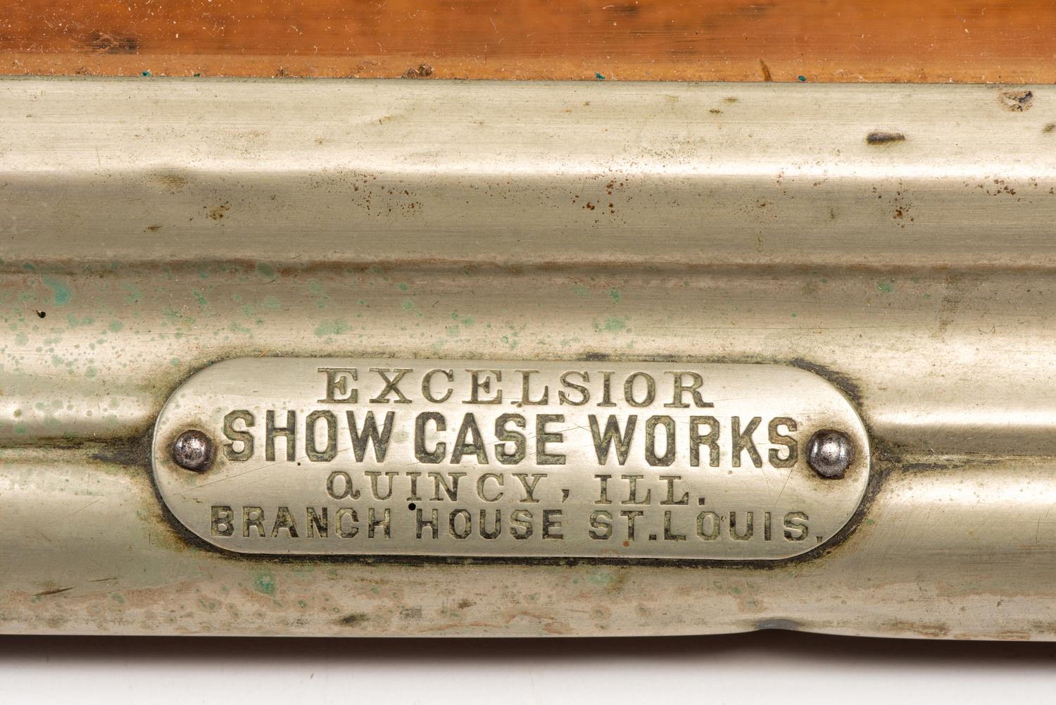 A Pair of Excelsior Show Case Works Metal Frame Countertop Display Cases