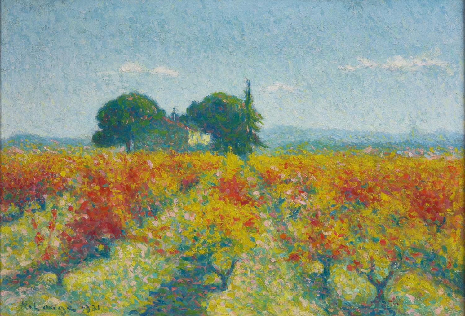 Cailhau, Vignes en Automne Devant Notre-Dame-des-Prés , 1931