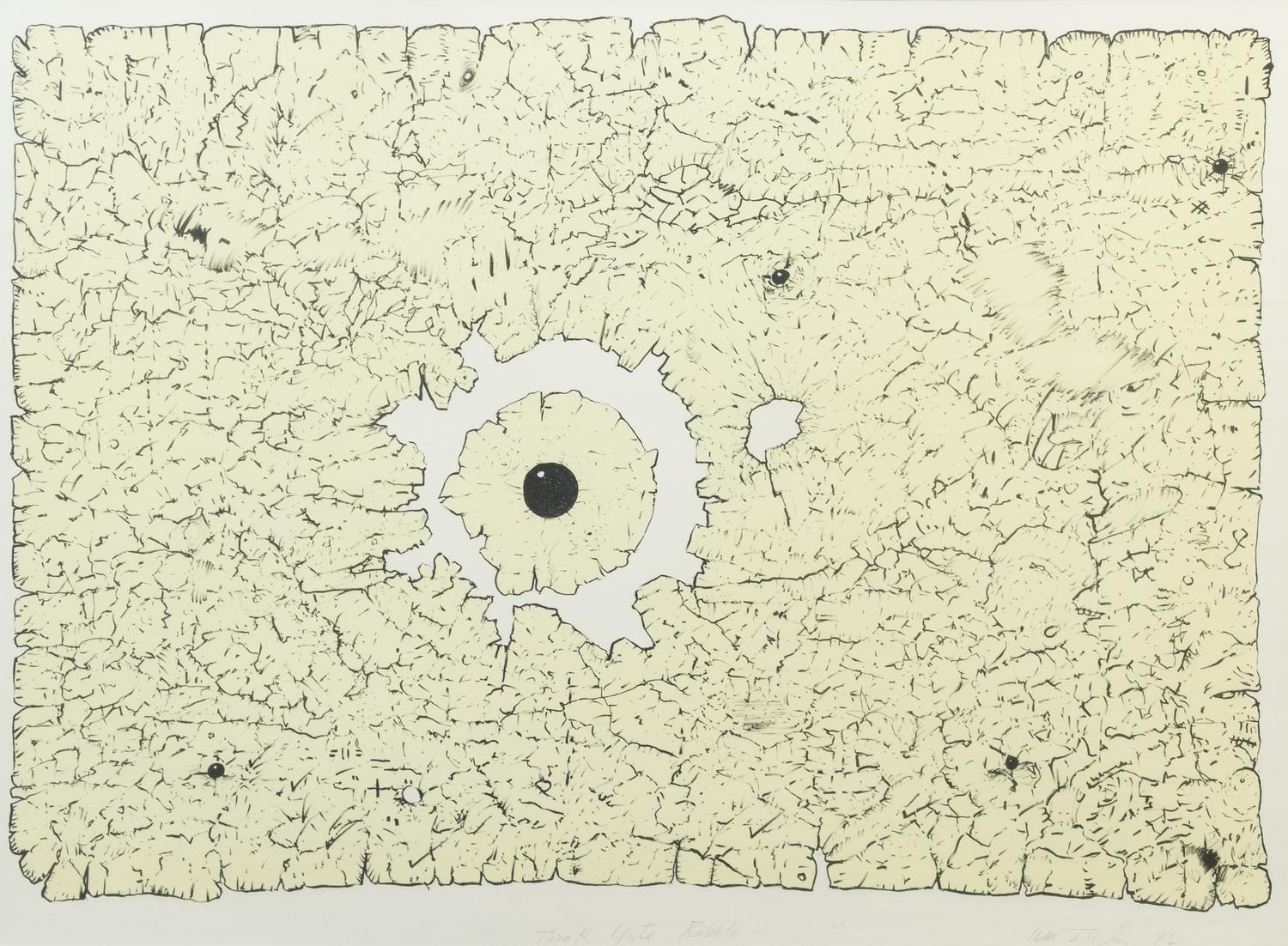 William T. Wiley, (American, b. 1937), Thank Yute Rubble, 1972