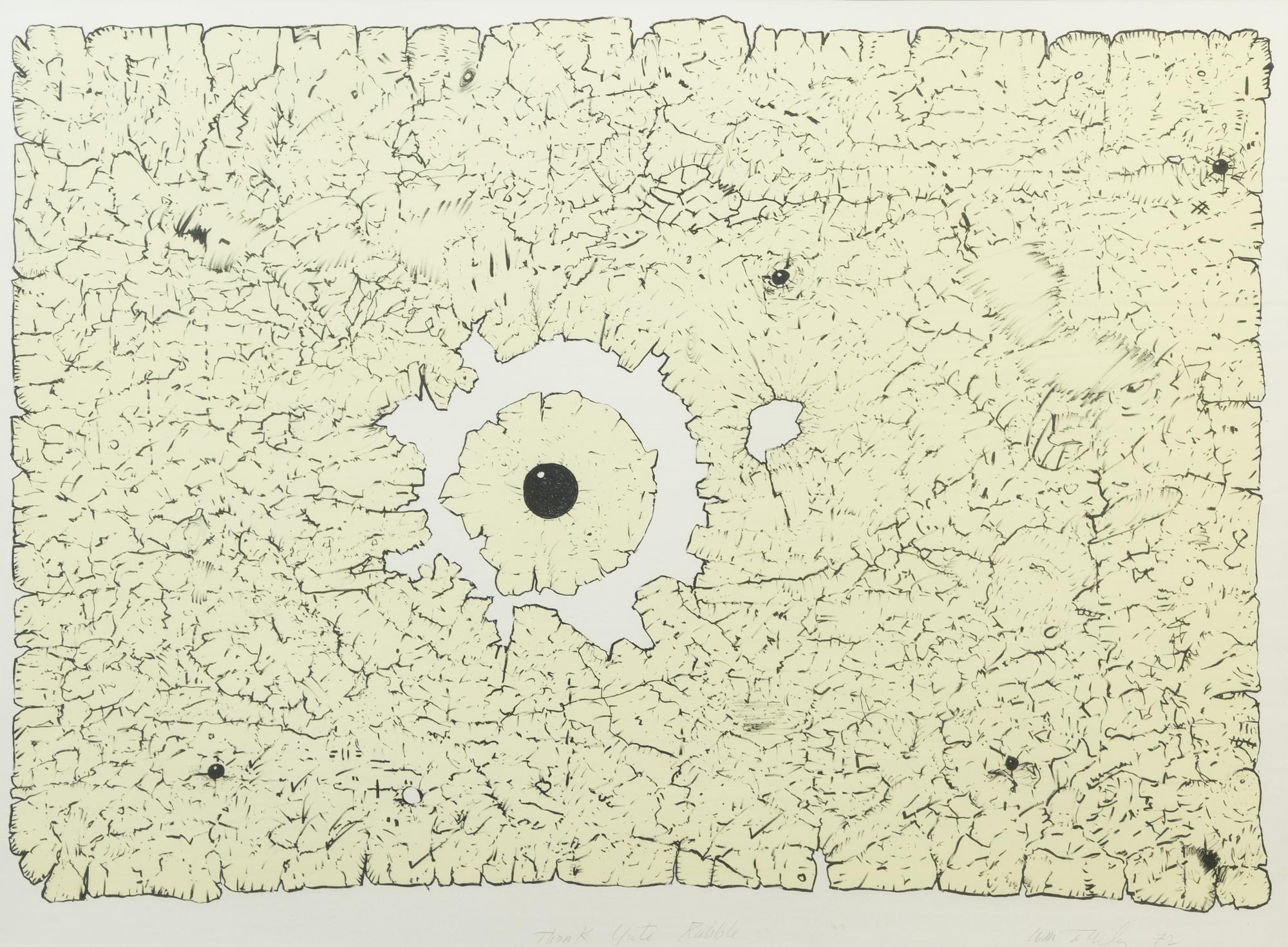 William T. Wiley, (American, b. 1937), Thank Yute Rubble, 1972
