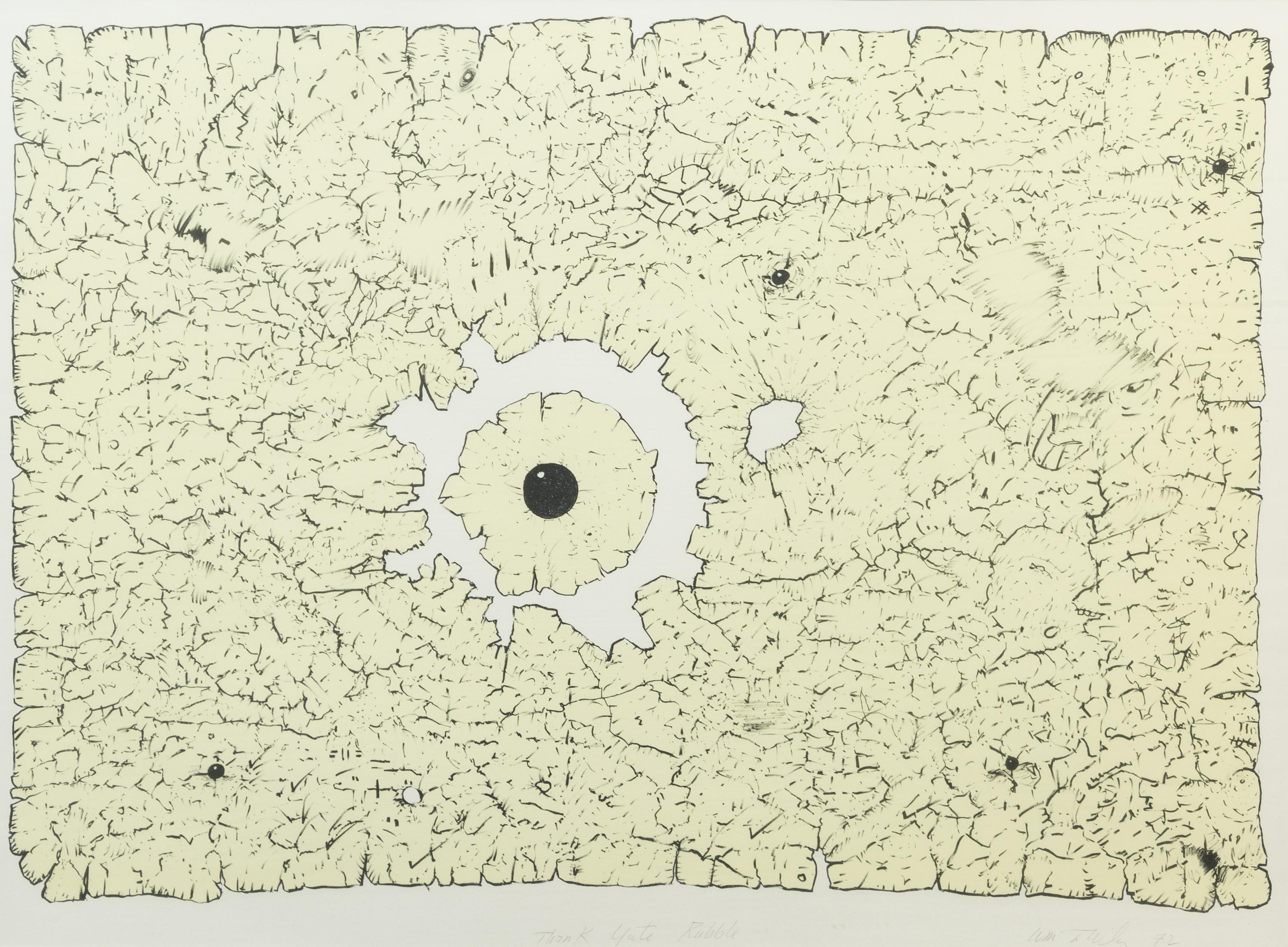 William T. Wiley, (American, b. 1937), Thank Yute Rubble, 1972