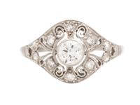 A Vintage Platinum and Diamond Ring, 1.90 dwts.