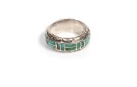 Zuni Silver and Turquoise Ring by Annie Quam Gasper (1927-2002)