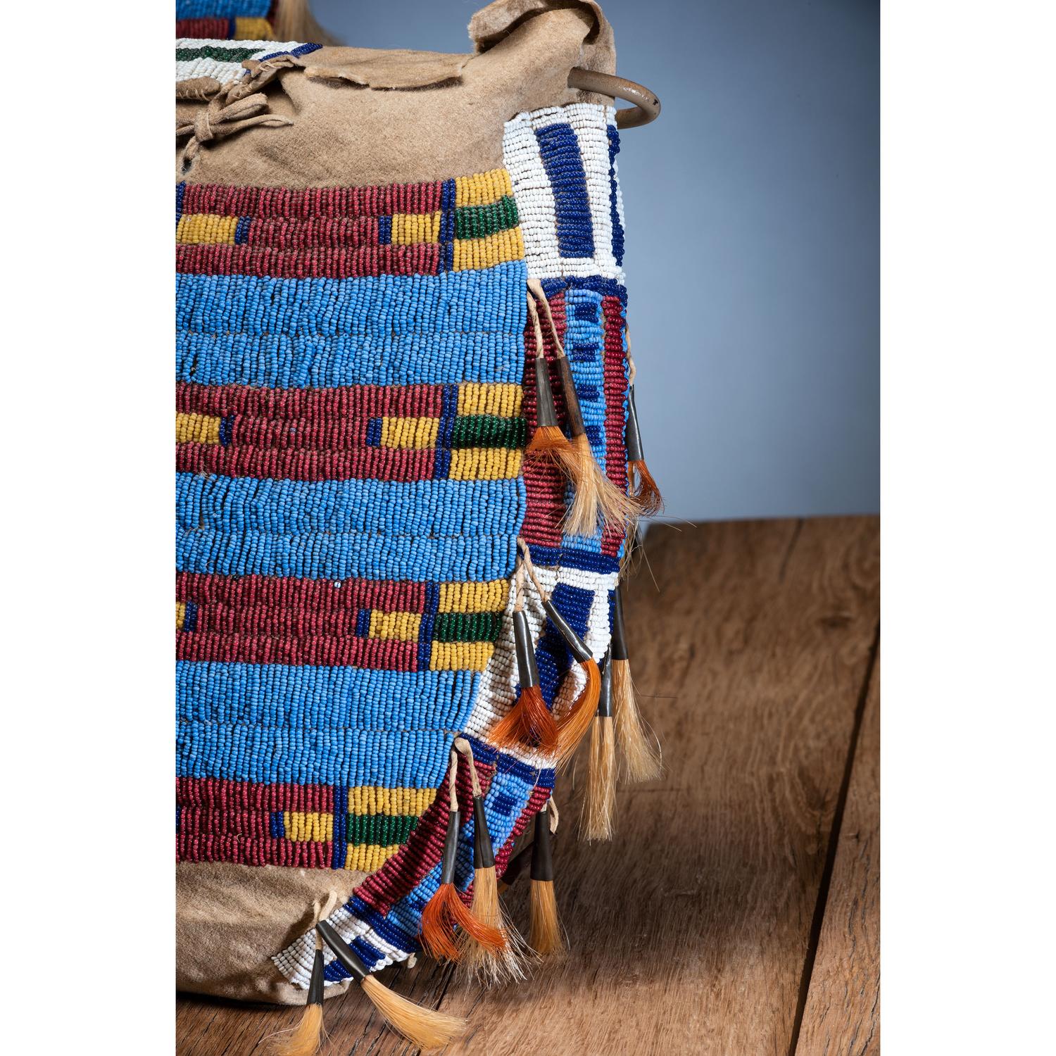 Cheyenne Beaded Hide Possible Bags, Matched Pair