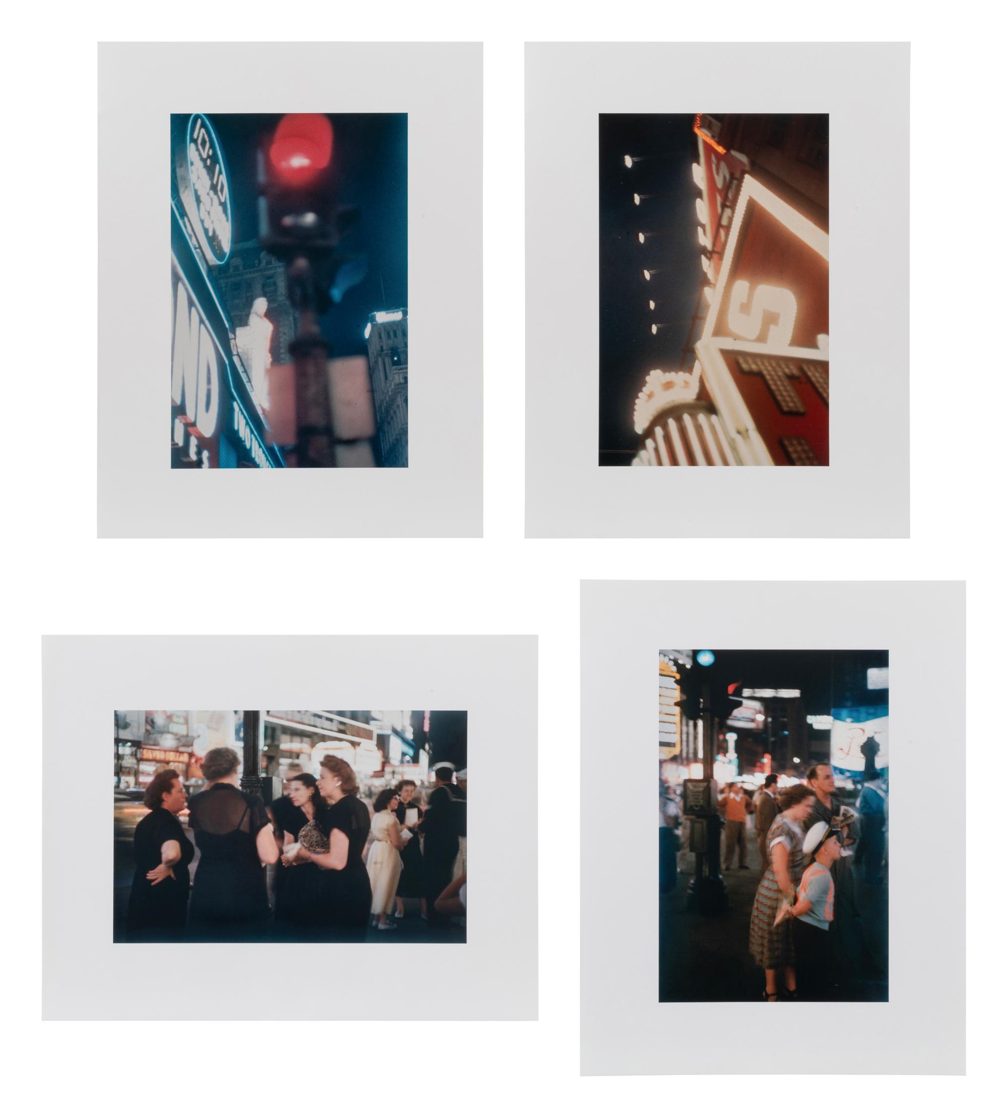 A group of four images depicting New York