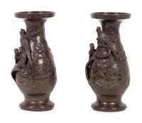 A Pair of Chinese Bronze Vases