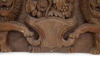 A Continental Carved Walnut Trumeau Panel