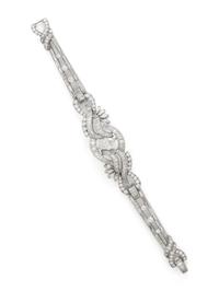 PLATINUM AND DIAMOND BRACELET